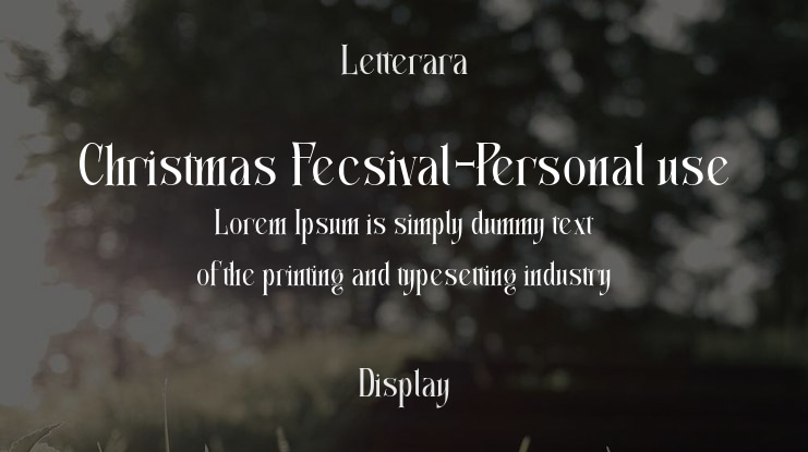 Christmas Fecsival-Personal use Font