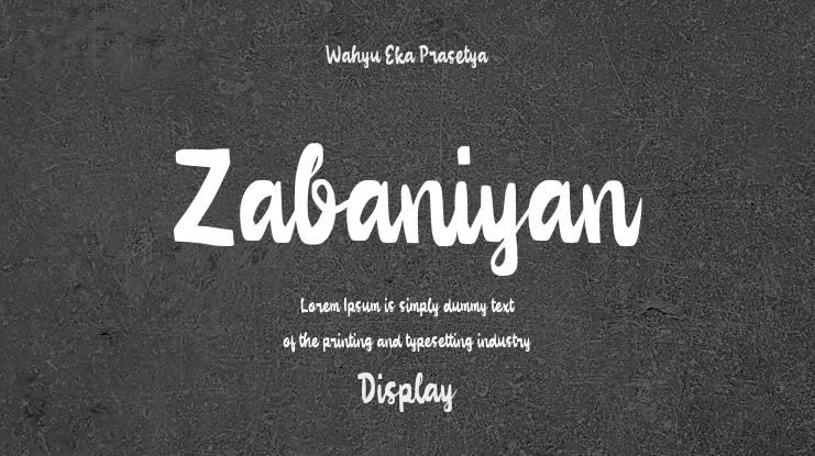 Zabaniyan Font