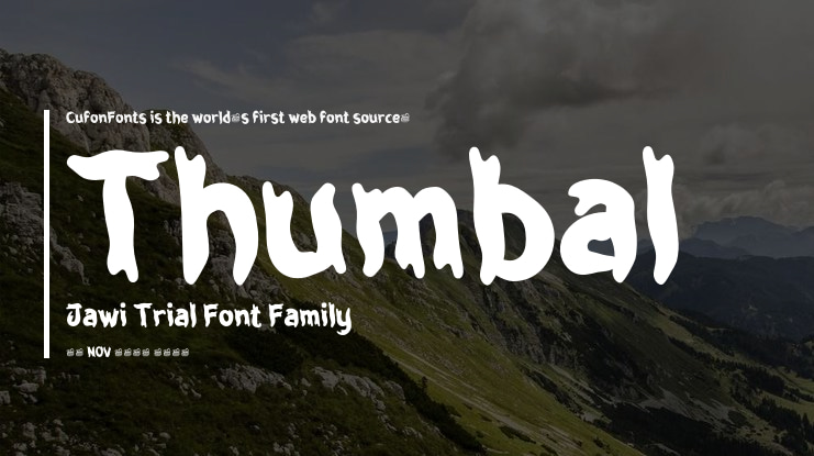 Thumbal Jawi Trial Font