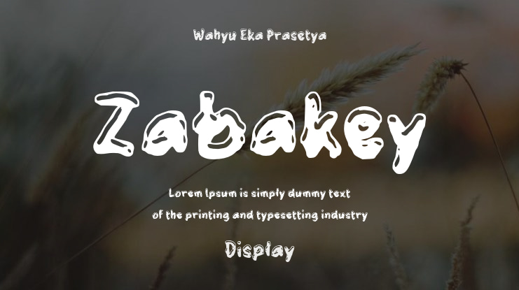Zabakey Font