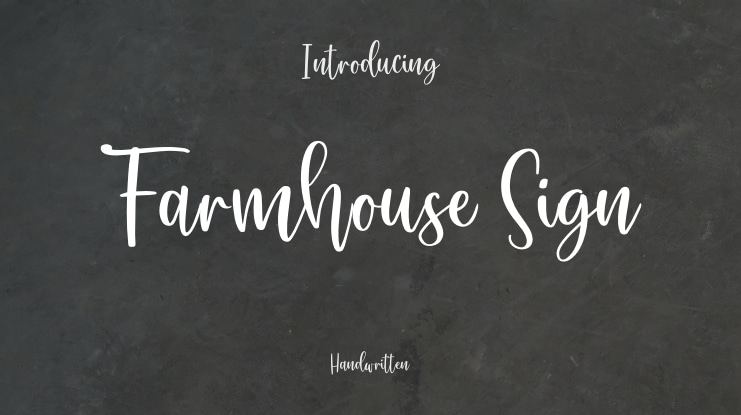 Farmhouse Sign Font