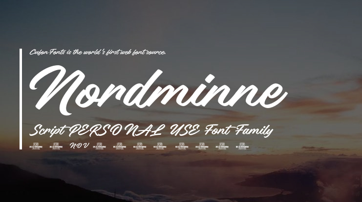 Nordminne Script PERSONAL USE Font