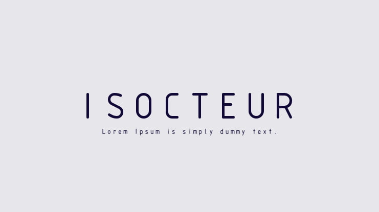 ISOCTEUR Font