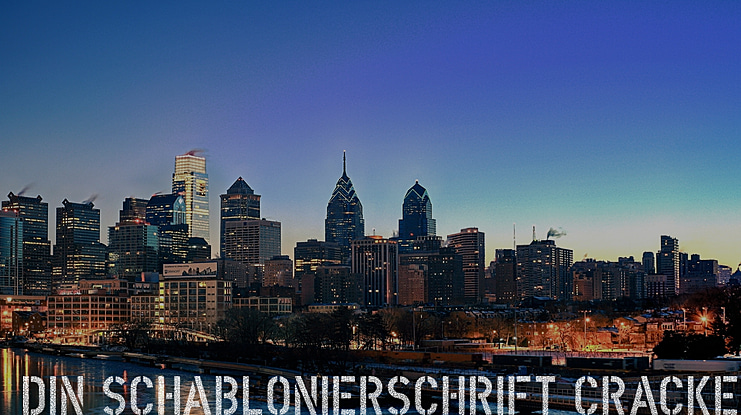 DIN Schablonierschrift Cracked Font