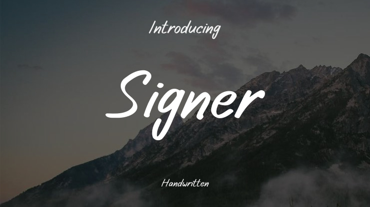 Signer Font
