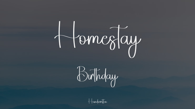 Homestay Birthday Font