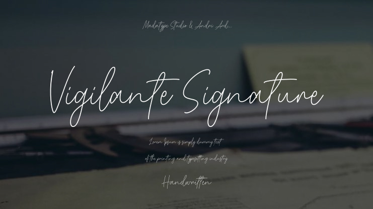 Vigilante Signature Font