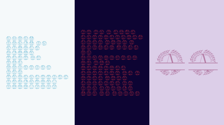 Wreathaura Split Monogram Font