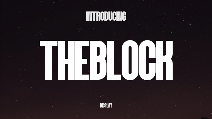 Theblock Font