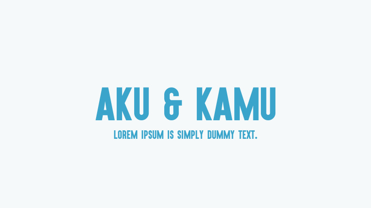 Aku & Kamu Font