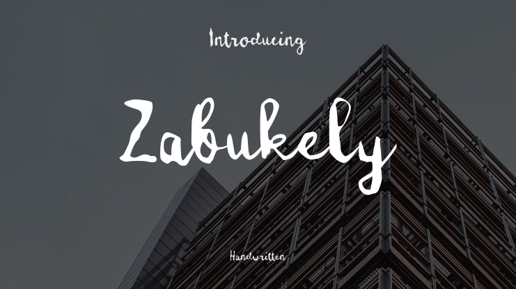 Zabukely Font