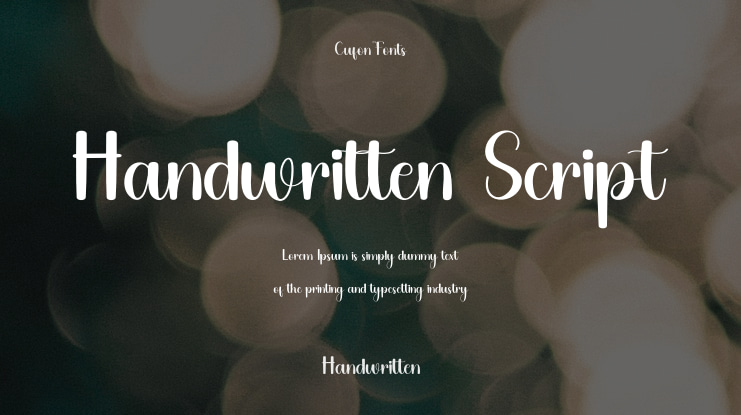 Handwritten Script Font