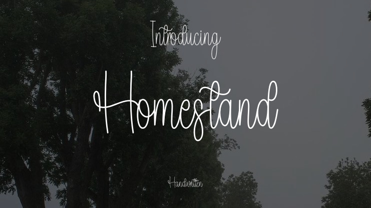 Homestand Font