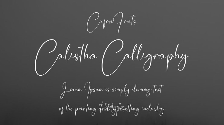 Calistha Calligraphy Font