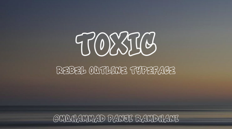Toxic Rebel Outline Font Family