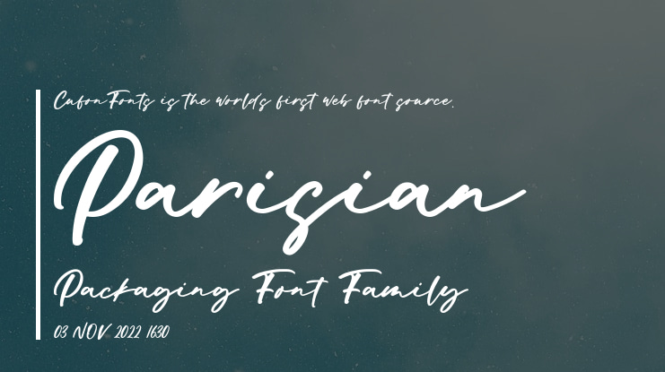 Parisian Packaging Font