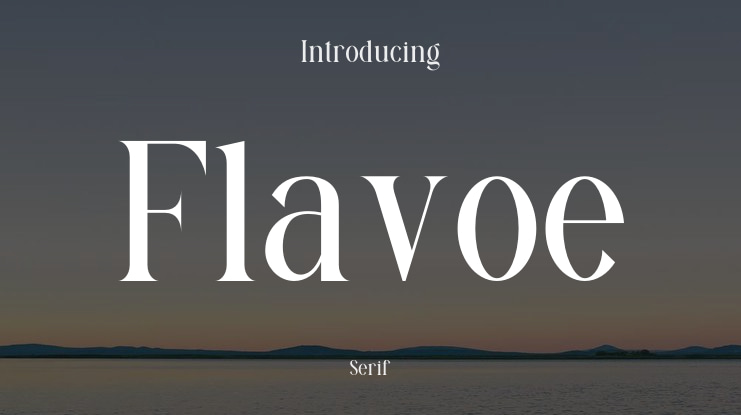 Flavoe Font