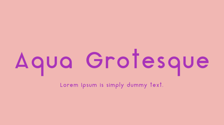 Aqua Grotesque Font