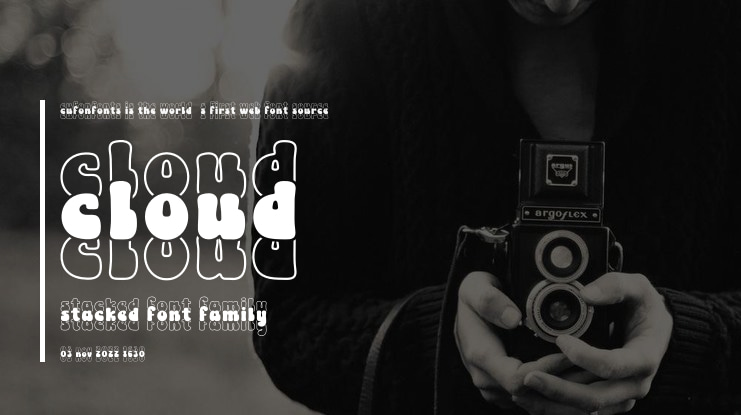 Cloud Stacked Font