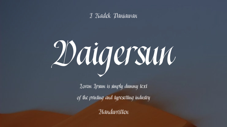 Daigersun Font