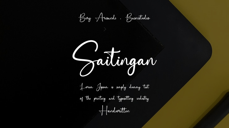 Saitingan Font