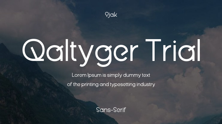 Qaltyger Trial Font