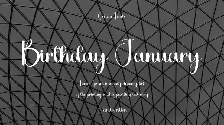 Birthday January Font