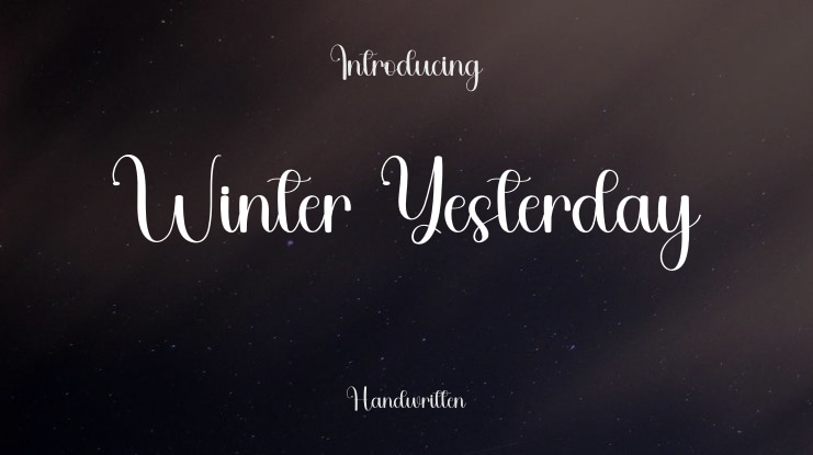 Winter Yesterday Font
