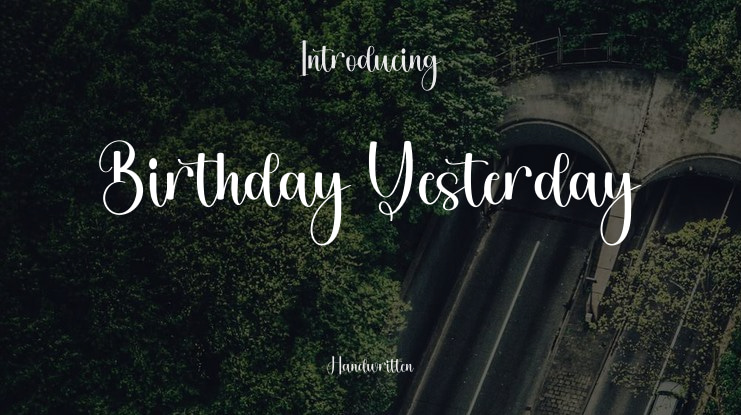 Birthday Yesterday Font
