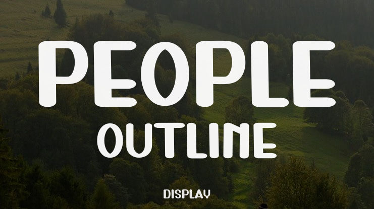 People Outline Font