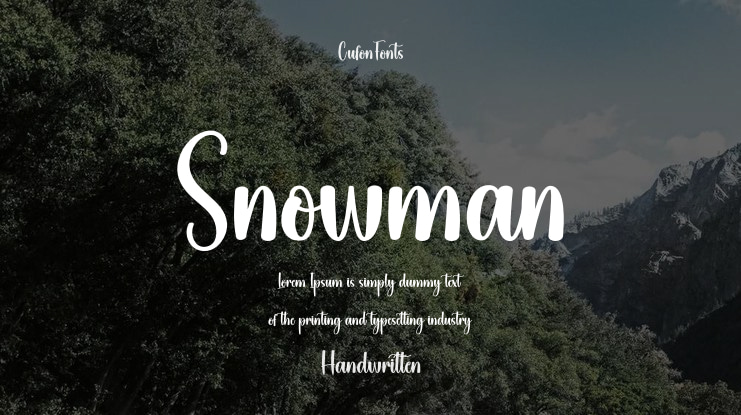 Snowman Font