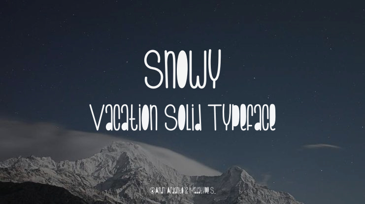 Snowy Vacation Solid Font Family