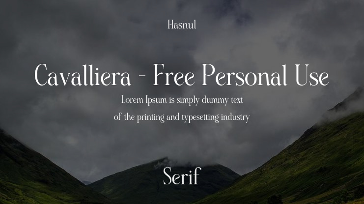 Cavalliera - Free Personal Use Font