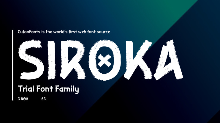 SIROKA Trial Font