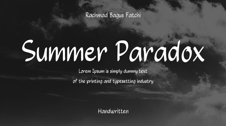 Summer Paradox Font