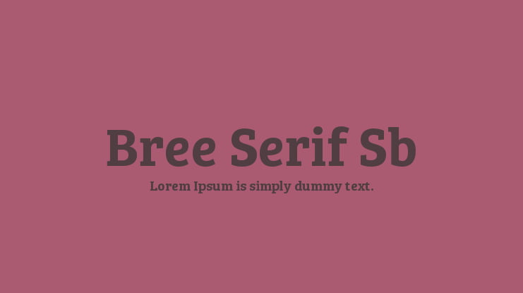 Bree Serif Sb Font Family