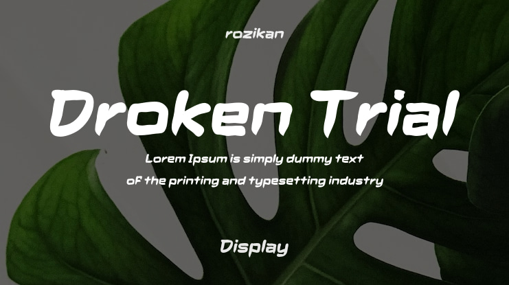 Droken Trial Font