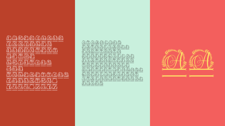 Leafenca Split Monogram Font