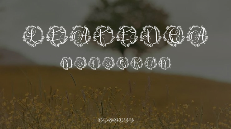 Leafenca Monogram Font