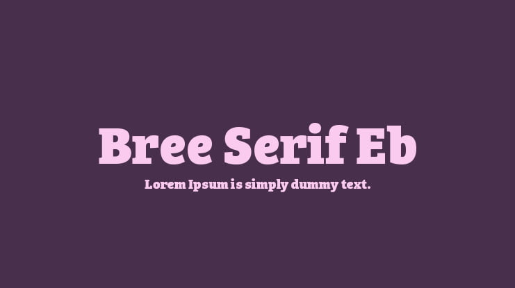 Bree Serif Eb Font Family