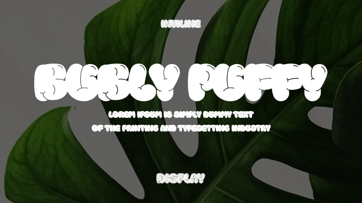 Bubly Puffy Font Family