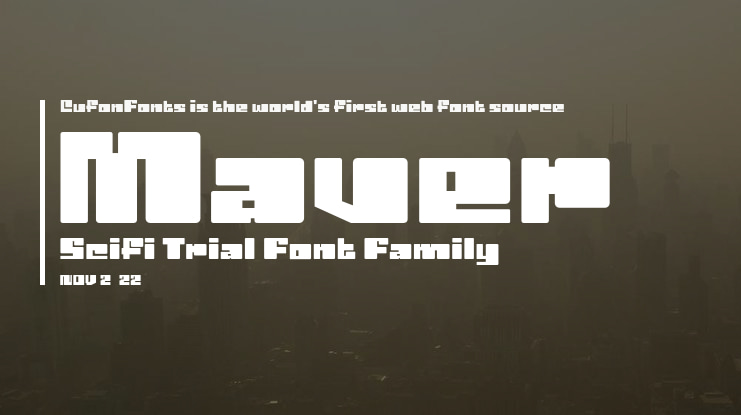 Maver Scifi Trial Font