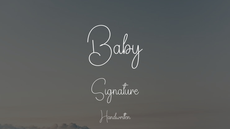 Baby Signature Font