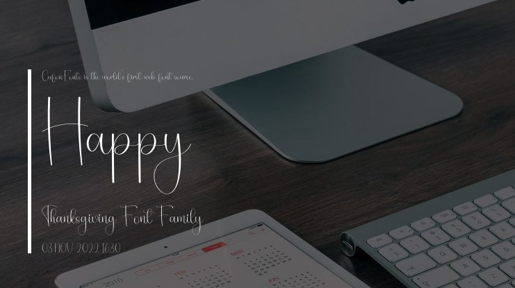 Happy Thanksgiving Font