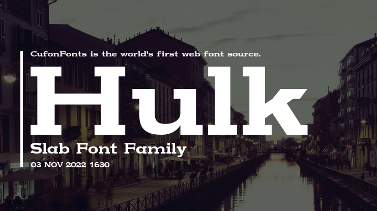 Hulk Slab Font Family