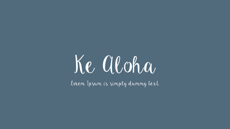 Ke Aloha Font