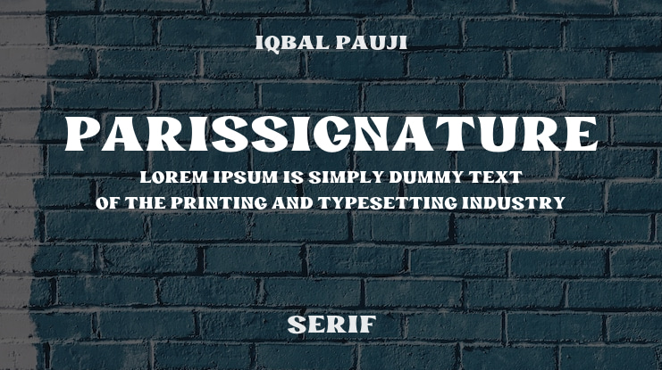ParisSignature Font