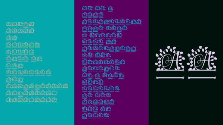 Florava Split Monogram Font