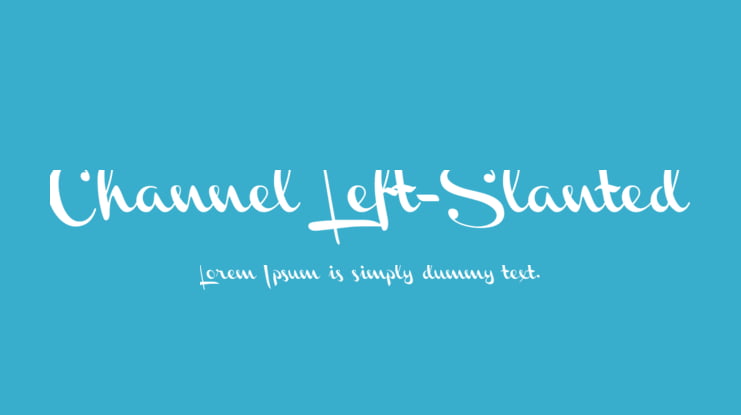 Channel Left-Slanted Font