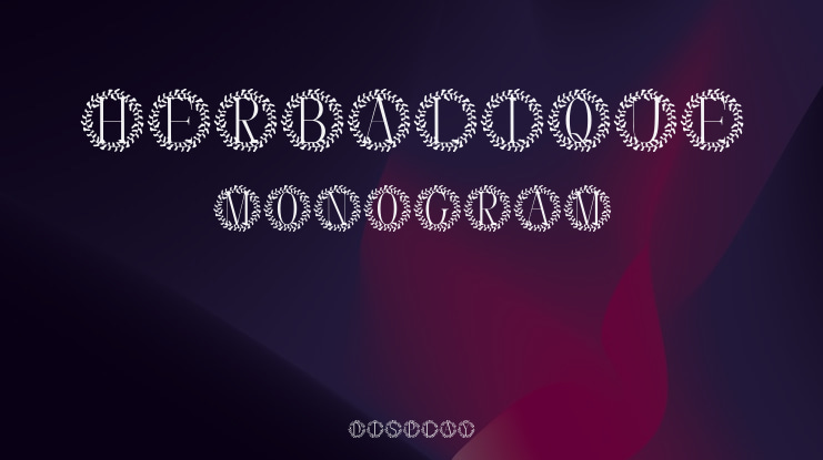 Herbalique Monogram Font